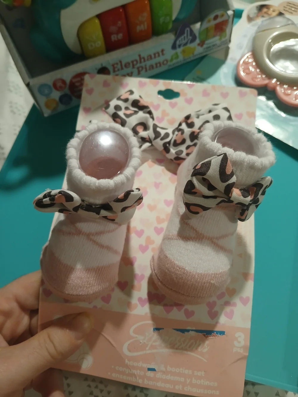 Baby Girl Pink Leopard Bow Socks - Kids Accessories